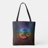 Enso Zen Circle en Bonsai Tree Nebula Tote Bag (Achterkant)