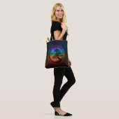 Enso Zen Circle en Bonsai Tree Nebula Tote Bag (Op model)