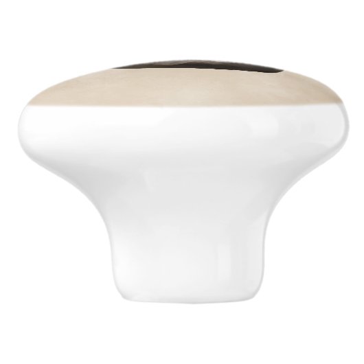 Enso Zen Circle en Lotus Keramische Knop (Zijkant)