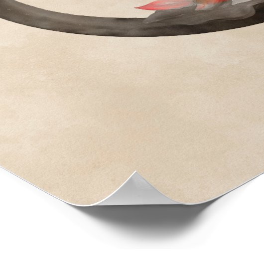 Enso Zen Circle en Lotus Poster (Hoek)