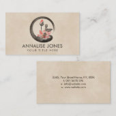 Enso Zen Circle en Lotus Visitekaartje (Voorkant / Achterkant)