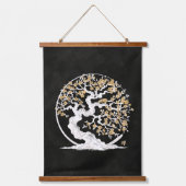 Enso Zen Circle Sakura boom Hangend Wandkleed (Voorkant)