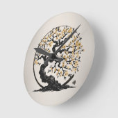 Enso Zen Circle Sakura boom Ronde Klok (Hoek)