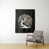 Enso Zen Circle Sakura boom Wandkleed (In situ)