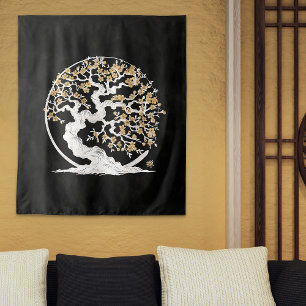 Enso Zen Circle Sakura boom Wandkleed