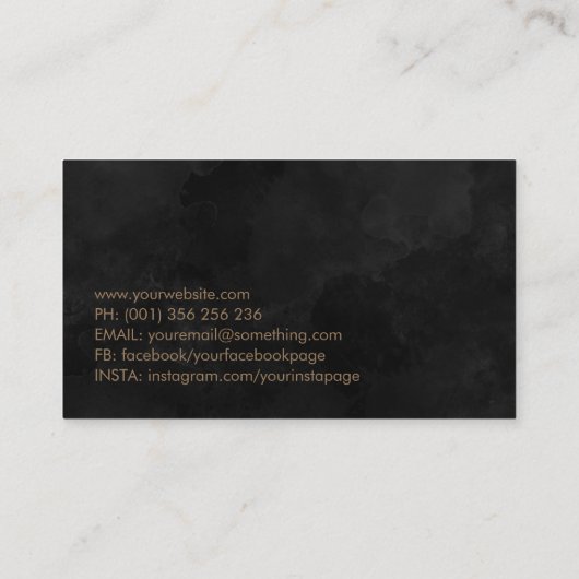 Enso Zen Circle Sakura Tree - Parelbloesem Visitekaartje (Achterkant)