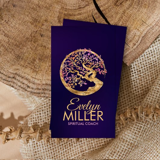 Enso Zen Circle Sakura Tree - Pastel Blossom Visitekaartje