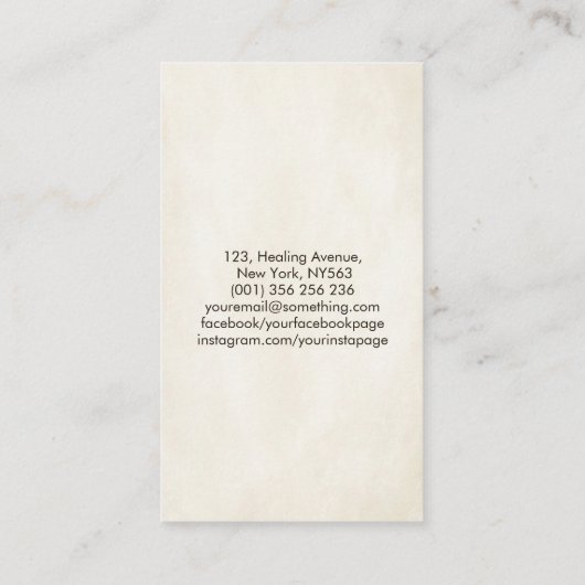 Enso Zen Circle Sakura Tree - Rode kersenbloesem Visitekaartje (Achterkant)