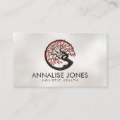 Enso Zen Circle Sakura Tree - Rode kersenbloesem Visitekaartje (Voorkant)