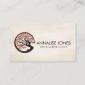 Enso Zen Circle Sakura Tree - Rode kersenbloesem Visitekaartje (Voorkant)