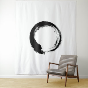 Enso Zen Circle Tapestry Wandkleed