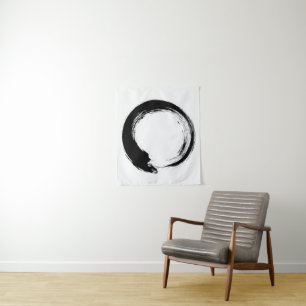 Enso Zen Circle Tapestry Wandkleed
