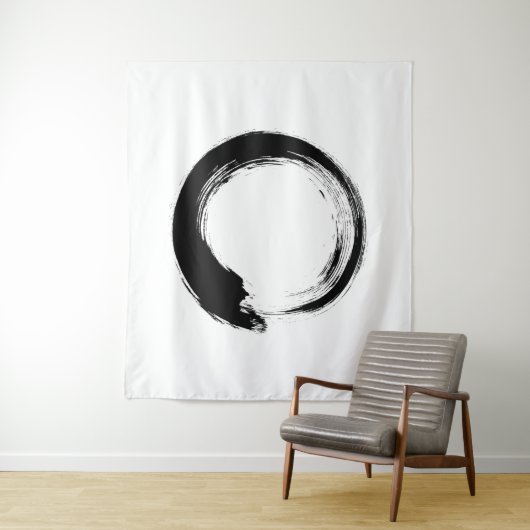 Enso Zen Circle Tapestry Wandkleed (In situ)