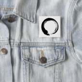 Enso Zen Circle Vierkante Button 5,1 Cm (In situ)