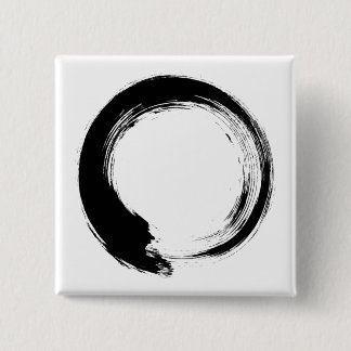 Enso Zen Circle Vierkante Button 5,1 Cm