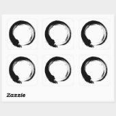 Enso Zen Circle Vierkante Sticker (Vel)