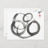 Enso Zen Circles Art Briefkaart (Voorkant / Achterkant)
