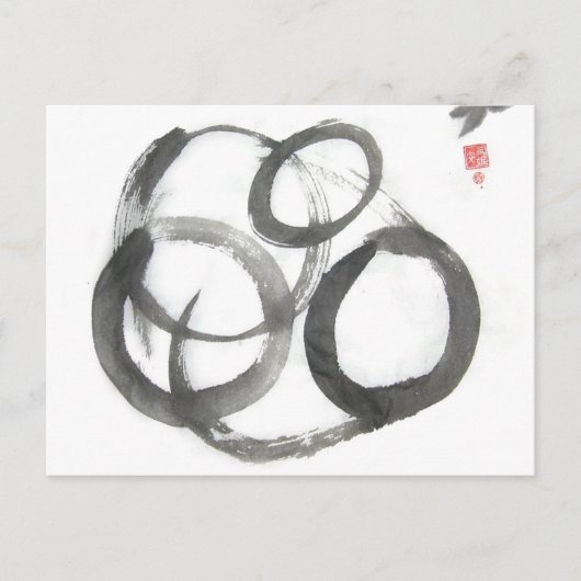 Enso Zen Circles Art Briefkaart (Voorkant)