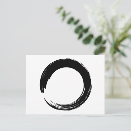 Enso Zen Cirkel Briefkaart (Staand voorkant)