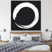 Enso Zen Cirkel Canvas Afdruk (Insitu (Slaapkamer))