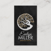 Enso Zen Cirkel Sakura Boom - Gouden Bloesem Visitekaartje (Voorkant)