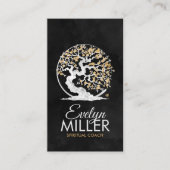 Enso Zen Cirkel Sakura Boom - Gouden Bloesem Visitekaartje (Voorkant)