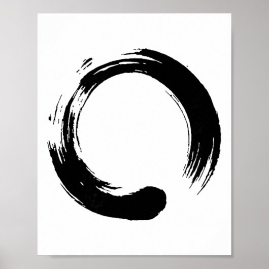 Enso, Zen, Cirkel, Symbool, Boeddhisme, Boeddha, M Poster (Voorkant)