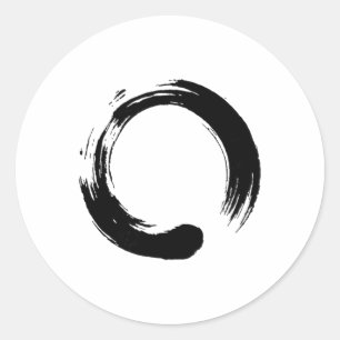 Enso, Zen, Cirkel, Symbool, Boeddhisme, Boeddha, M Ronde Sticker