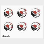 Enso Zen: De rust van de dageraad Ronde Sticker (Vel)