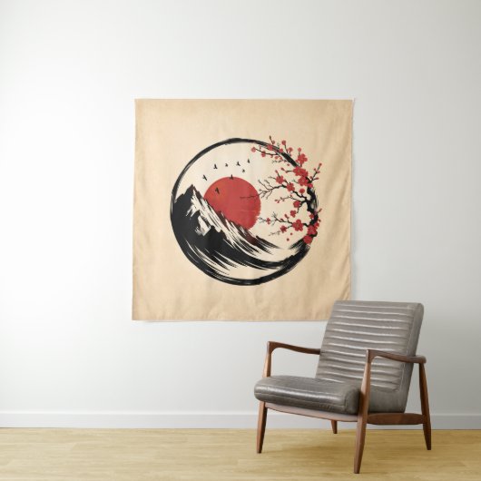 Enso Zen: De rust van de dageraad Wandkleed (In situ)