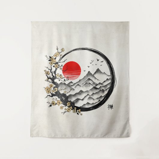 Enso Zen: Rust Wandkleed (Voorkant)