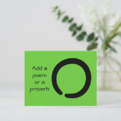 Enso Zen-symbool Briefkaart (Staand voorkant)