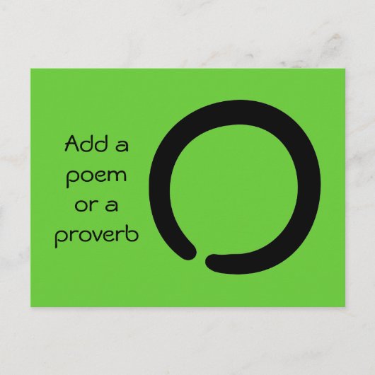 Enso Zen-symbool Briefkaart (Voorkant)