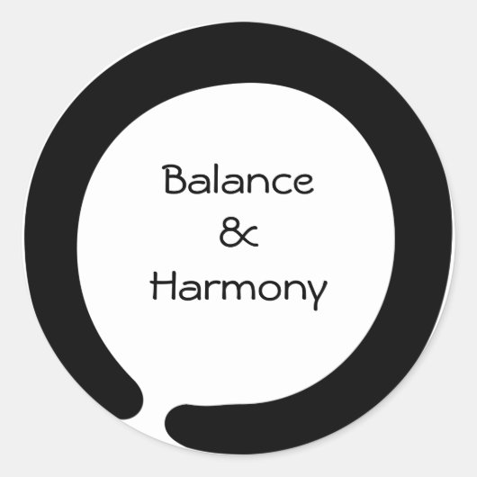 Enso Zen-symbool Ronde Sticker (Voorkant)