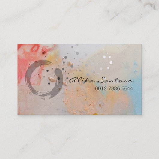 Enso Zen Waterverf Visitekaartje (Voorkant)