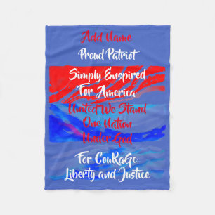 Enspirated for America One Nation Under God: Fleece Deken