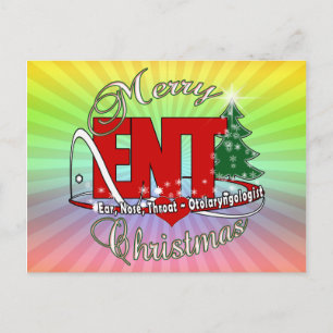 ENT CHRISTMAS Otolaryngoloog EAR NOSE THROAT Feestdagenkaart