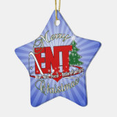 ENT CHRISTMAS Otolaryngoloog EAR NOSE THROAT Keramisch Ornament (Links)