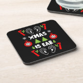 ENT Doctor Christmas Bier Onderzetter (Linkerzijde)