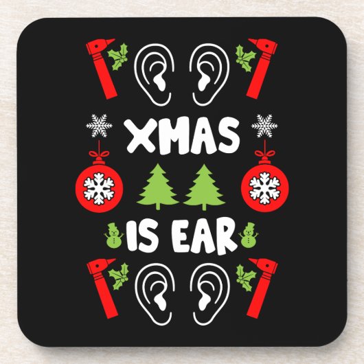 ENT Doctor Christmas Bier Onderzetter (Voorkant)