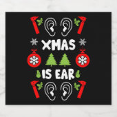 ENT Doctor Christmas Sparkling Wijnetiket (Enkel label)