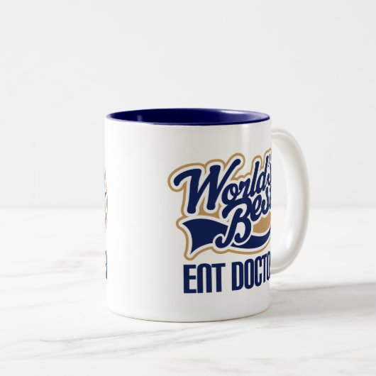 Ent Doctor Gift Tweekleurige Koffiemok (Voorkant rechts)