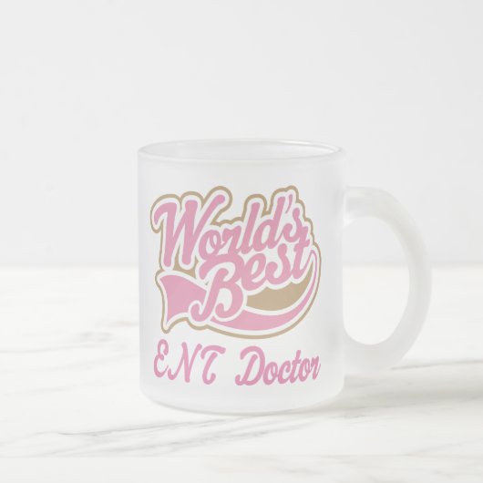 Ent Doctor Pink Gift Matglas Koffiemok (Rechts)