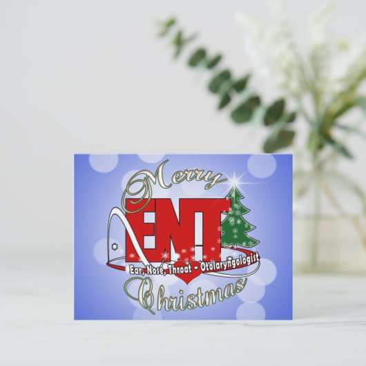 ENT KEEL van de NEUS van het OOR van de Feestdagenkaart (Staand voorkant)