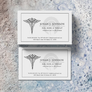 ENT   Minimalistisch vervaagd KNO-symbool Visitekaartje