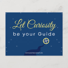 Entdecke die Welt mit Neugierde - Postkarte Briefkaart