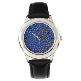 Ente auf Blau Kaleidoscoop Small Horloge