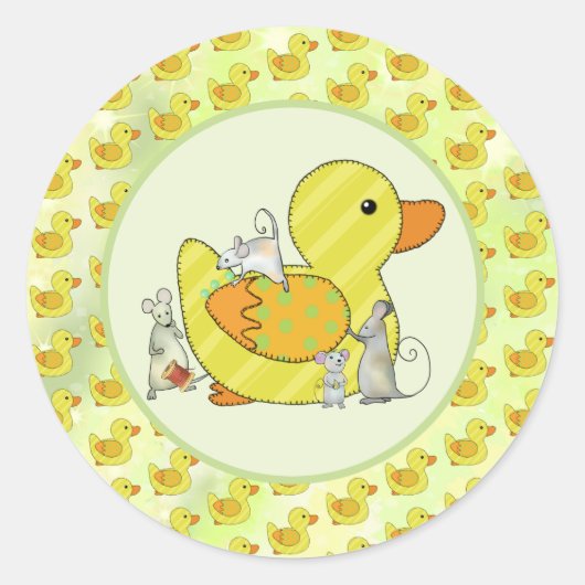 Ente nähen  ronde sticker (Voorkant)