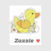 Ente nähen runder aufkleber sticker (Vel)