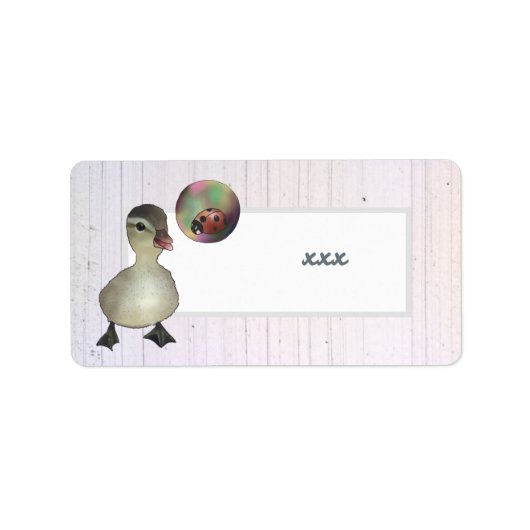 Ente und Seifenblase Etiket (Voorkant)